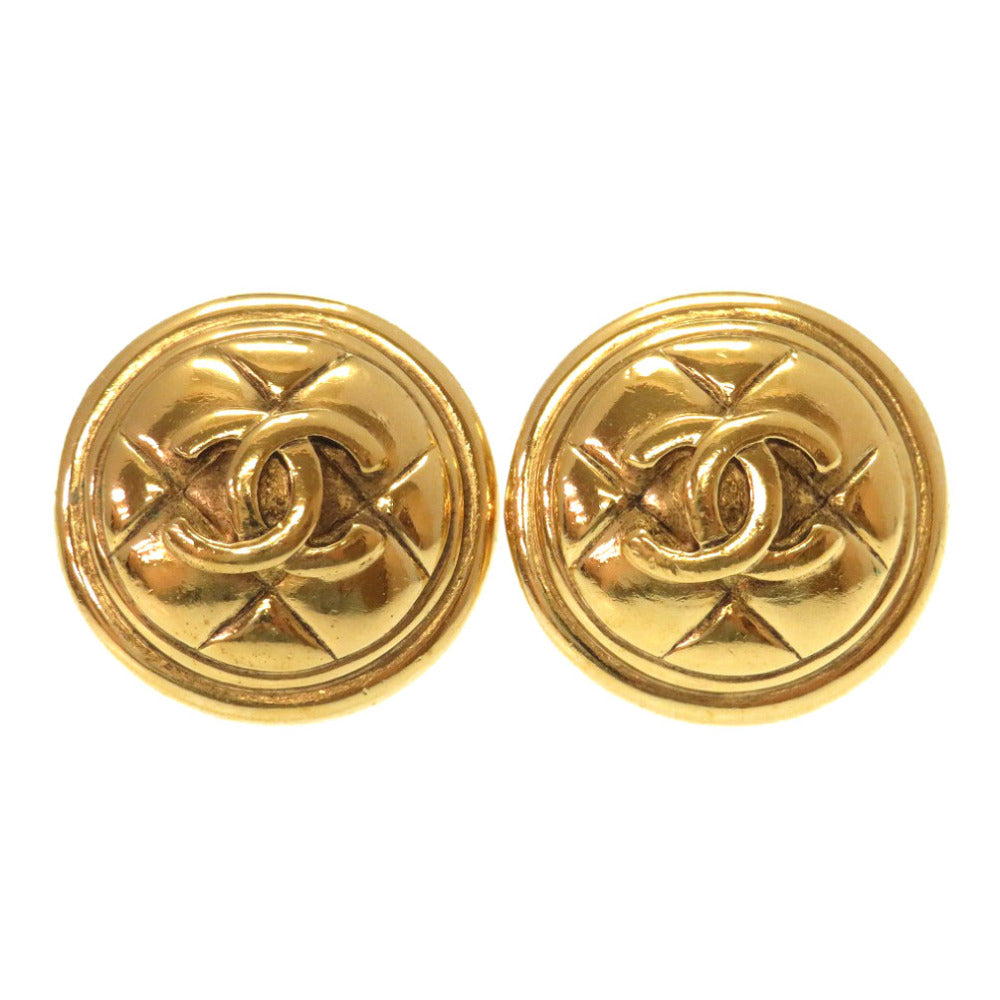 シャネル ココマーク マトラッセ ヴィンテージ ゴールド イヤリング アクセサリー 0321 【中古】 CHANEL