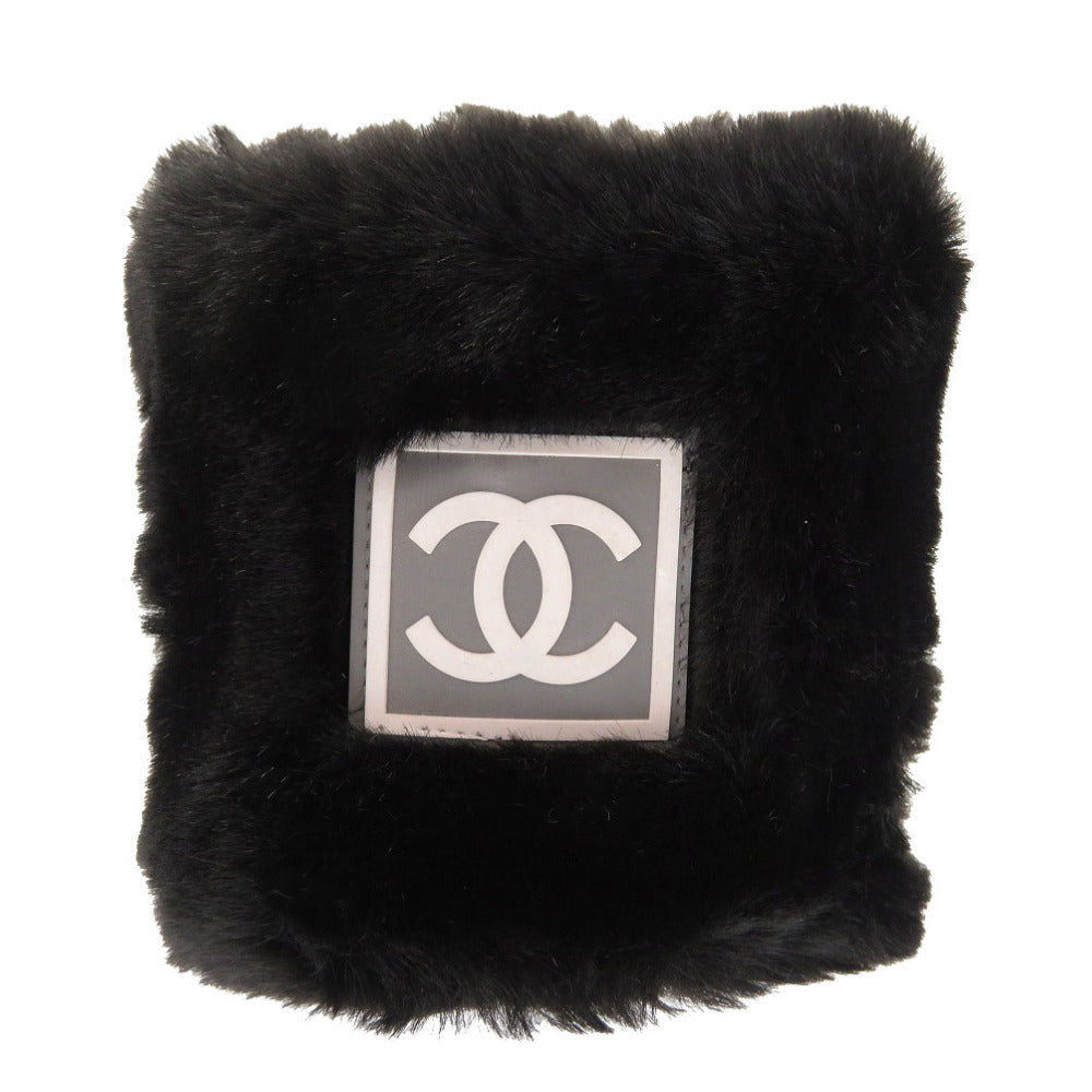美品 シャネル スポーツライン アクリル ブラック リストバンド バンド アクセサリー 黒 0322 【中古】 CHANEL