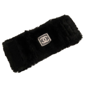 美品 シャネル スポーツライン アクリル ブラック リストバンド バンド アクセサリー 黒 0322 【中古】 CHANEL