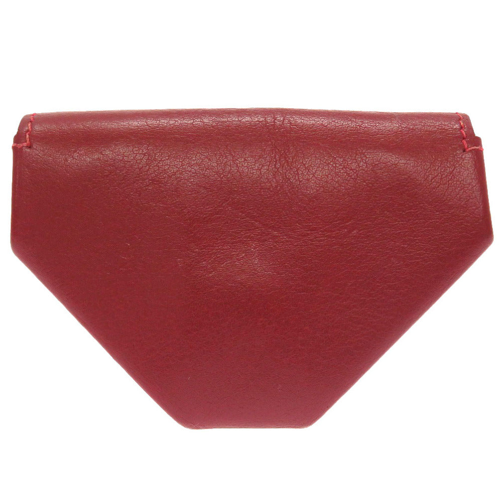 エルメス ル ヴァンキャトル ヴォーガリバー ルージュアッシュ シルバー金具 □E刻印 コインケース 小銭入れ 財布 赤 0335 【中古】 HERMES