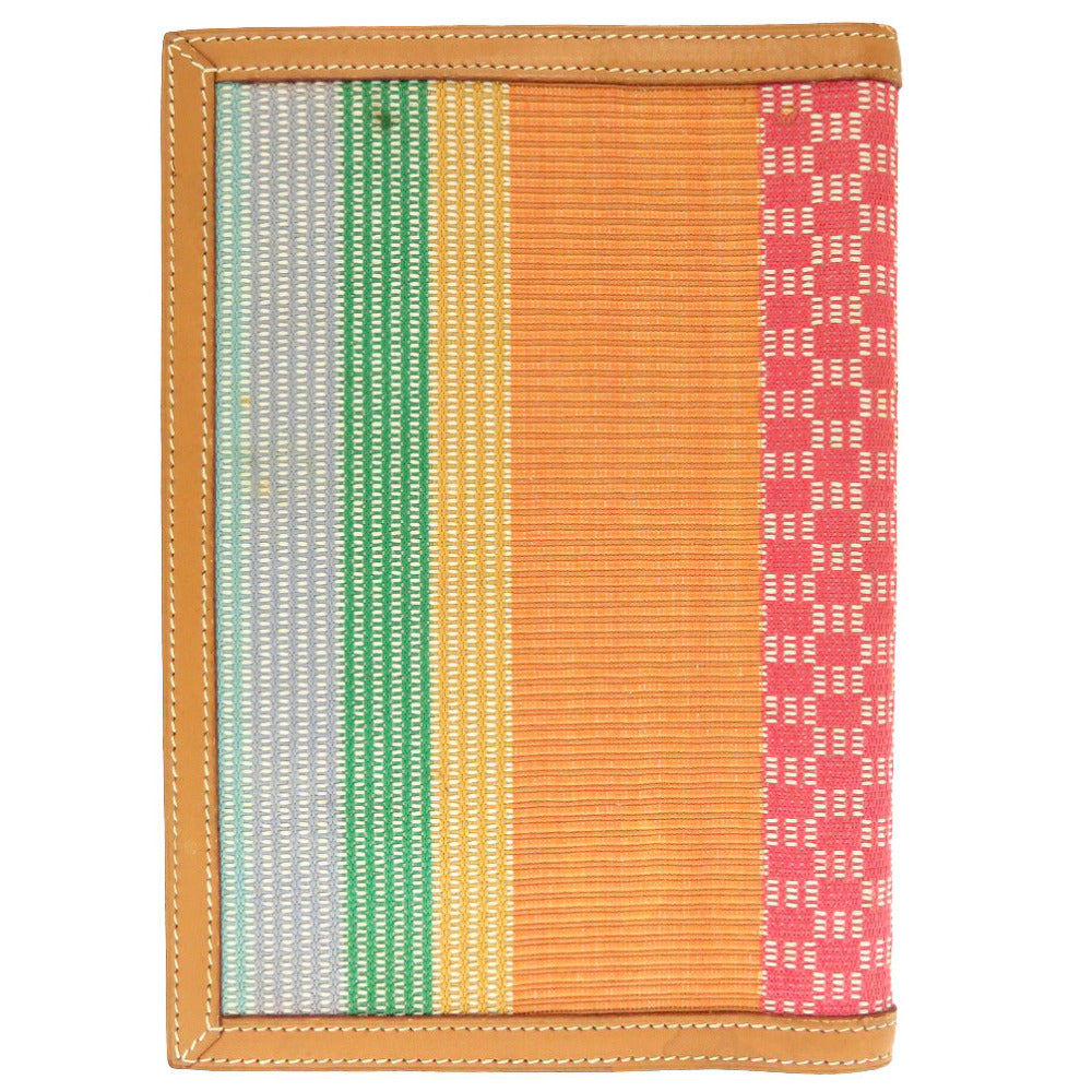 エルメス アジェンダ レザー キャンバス マルチカラー □D刻印 手帳カバー 手帳 0359 【中古】 HERMES