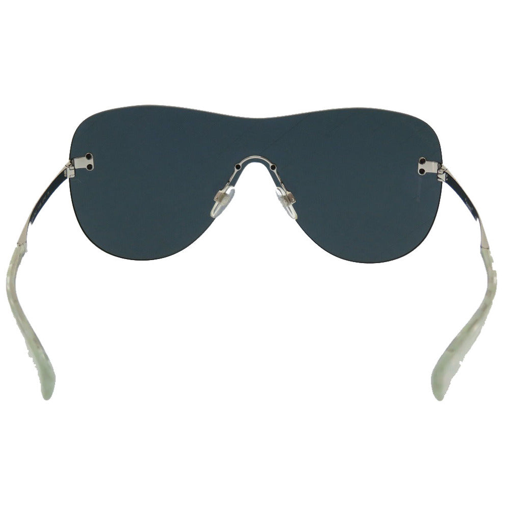 新品同様 シャネル マスクシェイプ マトラッセ サングラス 71158 プラスチック グレー シルバー 0360 【中古】 CHANEL