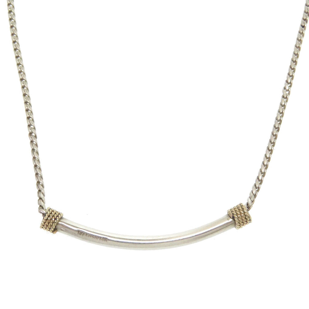 美品 ティファニー Tスマイル K14YG K14イエローゴールド シルバー925 ネックレス アクセサリー 0369 【中古】 TIFFANY&Co.