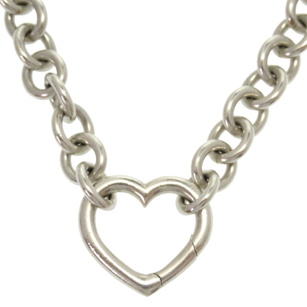 ティファニー ハート シルバーチェーン チョーカー シルバー925 アクセサリー 0370 【中古】 TIFFANY&Co.