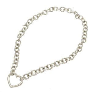 ティファニー ハート シルバーチェーン チョーカー シルバー925 アクセサリー 0370 【中古】 TIFFANY&Co.