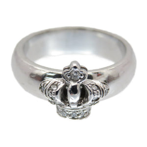 ジャスティンデイビス クラウン ダイヤ K18WG リング 指輪 ダイヤモンド 11号 ホワイトゴールド ジェリー アクセサリー 0373【中古】Justin Davis