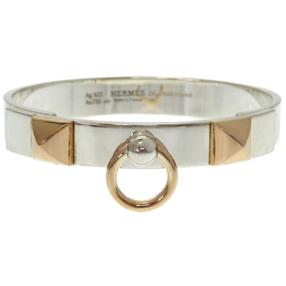 美品 エルメス コリエドシアン K18ピンクゴールド シルバー925 バングル アクセサリー 0014 【中古】 HERMES