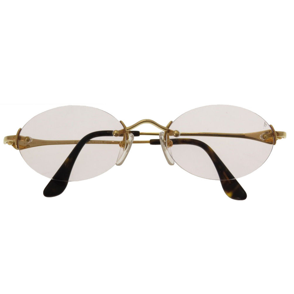 美品 ブルガリ B-ZERO ビーゼロ K18イエローゴールド 金無垢 リムレス アイウェア メガネ 0384 【中古】 BVLGARI