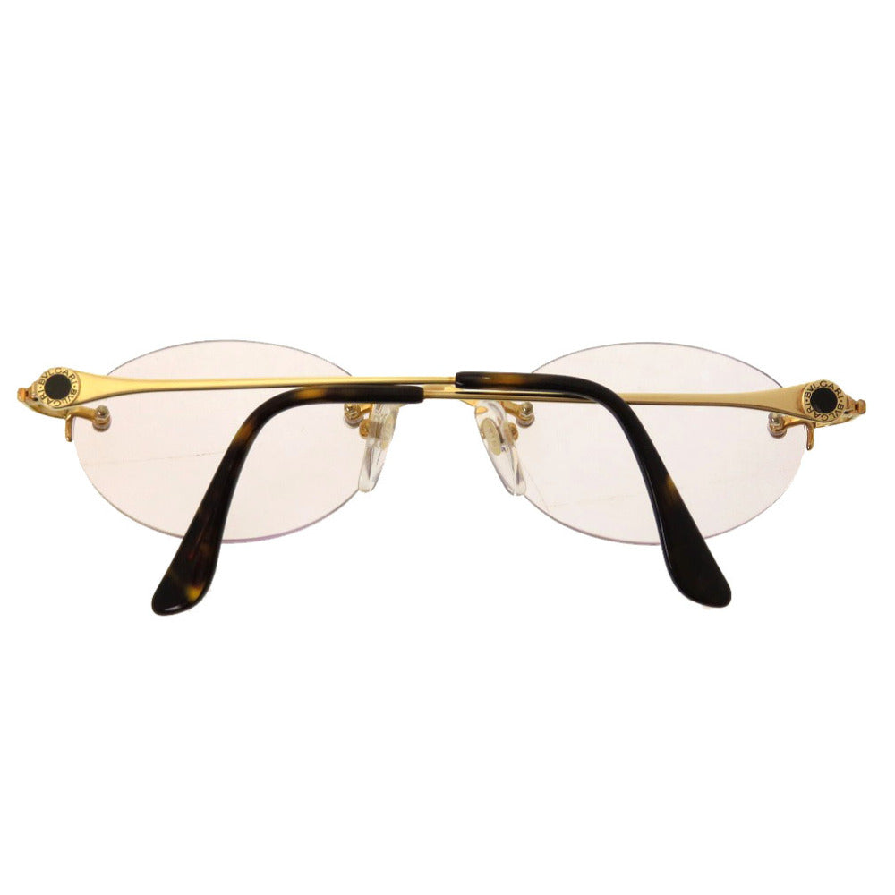 美品 ブルガリ B-ZERO ビーゼロ K18イエローゴールド 金無垢 リムレス アイウェア メガネ 0384 【中古】 BVLGARI