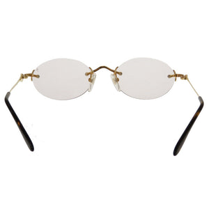 美品 ブルガリ B-ZERO ビーゼロ K18イエローゴールド 金無垢 リムレス アイウェア メガネ 0384 【中古】 BVLGARI