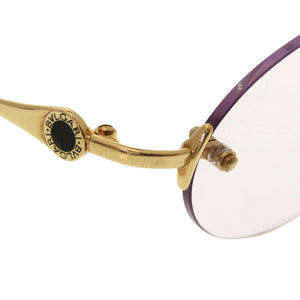 美品 ブルガリ B-ZERO ビーゼロ K18イエローゴールド 金無垢 リムレス アイウェア メガネ 0384 【中古】 BVLGARI