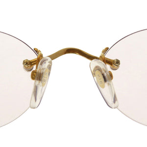 美品 ブルガリ B-ZERO ビーゼロ K18イエローゴールド 金無垢 リムレス アイウェア メガネ 0384 【中古】 BVLGARI