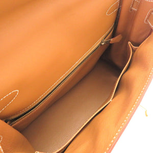新品同様 エルメス ケリー28 内縫い ヴァッシュ ナチュラル ゴールド金具 □B刻印 ハンドバッグ バッグ 茶 0386 【中古】 HERMES