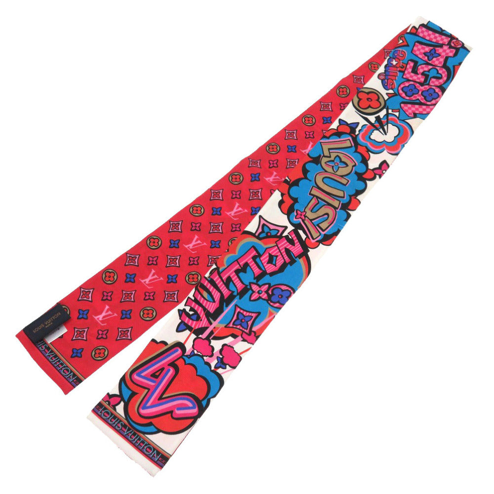 ルイ ヴィトン バンドー ストリート モノグラム シルク レッド スカーフ 赤 LV 0396 【中古】 LOUIS VUITTON