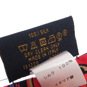 ルイ ヴィトン バンドー ストリート モノグラム シルク レッド スカーフ 赤 LV 0396 【中古】 LOUIS VUITTON