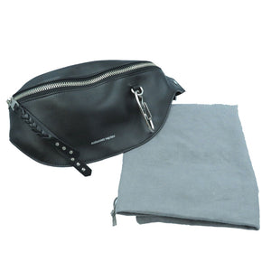 新品同様 アレキサンダー マックイーン ハーネス ブラック レザー シルバー金具 ベルトバッグ ボディバッグ 0027 【中古】 Alexander McQueen