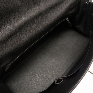新品同様 エルメス ショルダーケリー フリンジ トリヨンクレマンス ブラック シルバー金具 □M刻印 ハンドバッグ バッグ 黒 0033 【中古】 HERMES ショルダーケリー40 ショルダーケリーフリンジ40