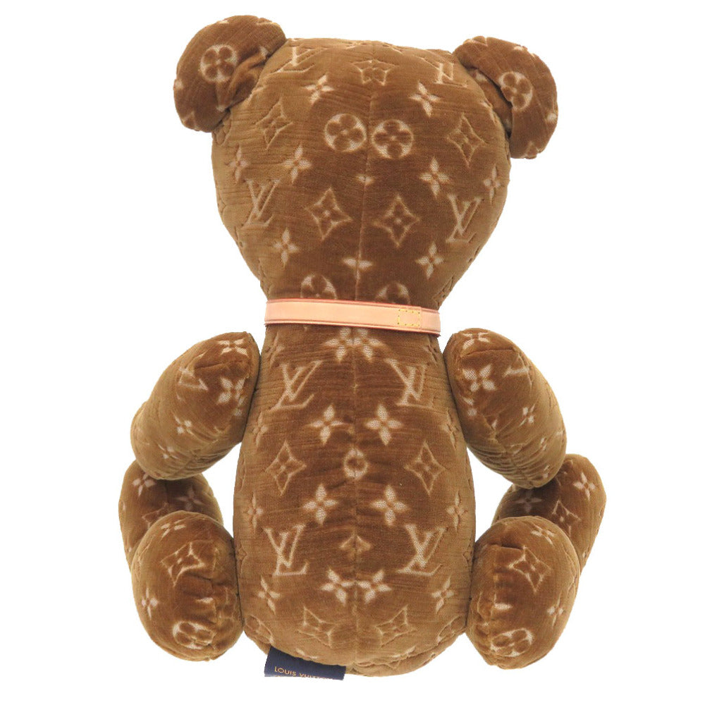 未使用 ルイ ヴィトン モノグラム ドゥドゥ テディ ベア 2021年限定 GI0739 ぬいぐるみ ブラウン ベロア クマ 熊 茶 LV 0041 【中古】 LOUIS VUITTON