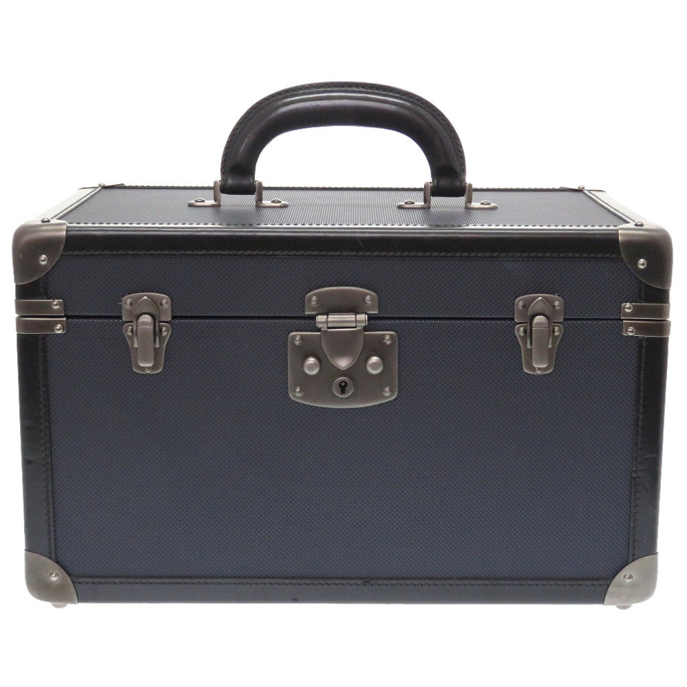 美品 ボッテガヴェネタ レザー ネイビー 161242 ジュエリーボックス メイクボックス バッグ 紺 0042 【中古】 BOTTEGAVENETA