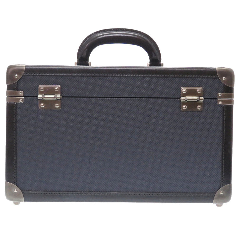 美品 ボッテガヴェネタ レザー ネイビー 161242 ジュエリーボックス メイクボックス バッグ 紺 0042 【中古】 BOTTEGAVENETA