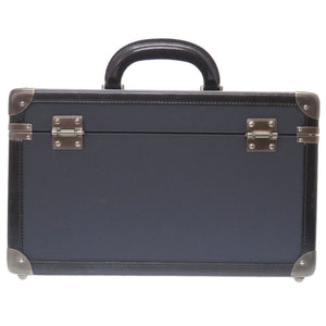 美品 ボッテガヴェネタ レザー ネイビー 161242 ジュエリーボックス メイクボックス バッグ 紺 0042 【中古】 BOTTEGAVENETA