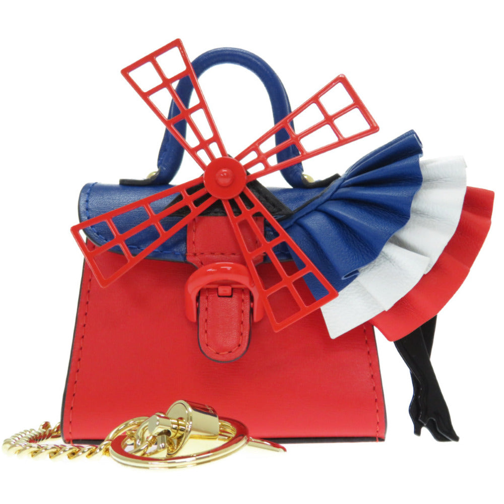 未使用 デルボー ブリヨン フレンチカンカン バッグチャーム キーホルダー フランス トリコロール 0049【中古】DELVAUX