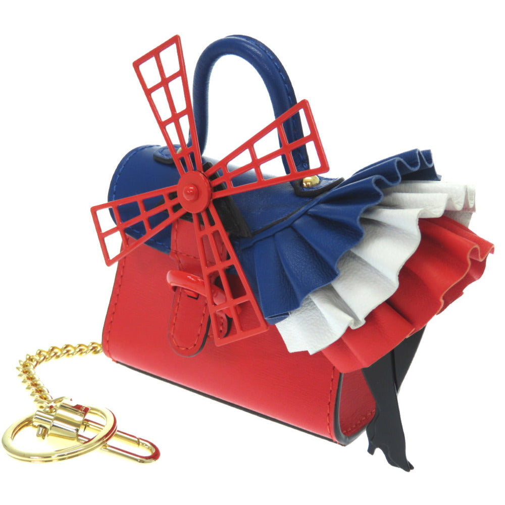 未使用 デルボー ブリヨン フレンチカンカン バッグチャーム キーホルダー フランス トリコロール 0049【中古】DELVAUX