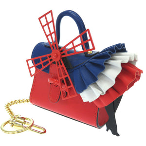 未使用 デルボー ブリヨン フレンチカンカン バッグチャーム キーホルダー フランス トリコロール 0049【中古】DELVAUX