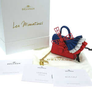 未使用 デルボー ブリヨン フレンチカンカン バッグチャーム キーホルダー フランス トリコロール 0049【中古】DELVAUX