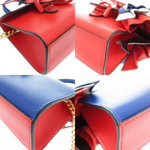 未使用 デルボー ブリヨン フレンチカンカン バッグチャーム キーホルダー フランス トリコロール 0049【中古】DELVAUX