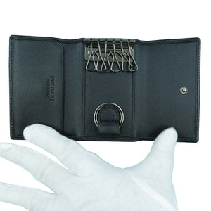 新品同様 ブルガリ 280887 セルペティ スカリエ 6連 キーケース カーフ ブラック 黒 0062【中古】BLGARI