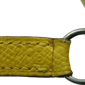 エルメス クシュベル ラッパ ホーン ネックレス チョーカー B刻印 イエロー 黄 0064【中古】HERMES