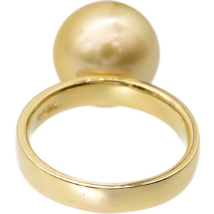 美品 タサキ ゴールデンパール 13.6ｍｍ K18YG リング 指輪 南洋真珠 16号 ゴールド ジュエリー アクセサリー 0010【中古】TASAKI レディース