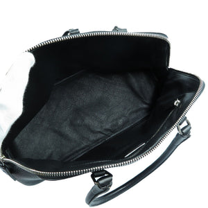 美品 プラダ レザー ハンドバッグ トートバッグ ブラック 黒 シルバー金具 鍵 カデナ クロシェット 0014【中古】PRADA