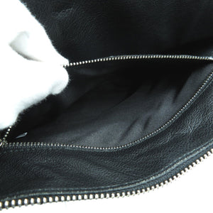 美品 プラダ レザー ハンドバッグ トートバッグ ブラック 黒 シルバー金具 鍵 カデナ クロシェット 0014【中古】PRADA