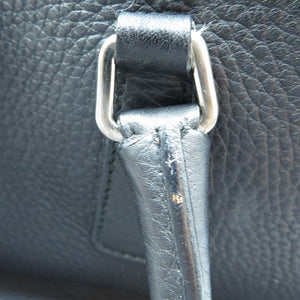 美品 プラダ レザー ハンドバッグ トートバッグ ブラック 黒 シルバー金具 鍵 カデナ クロシェット 0014【中古】PRADA