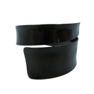 美品 グッチ バングル シルバー925 ブラック 黒 0015【中古】GUCCI