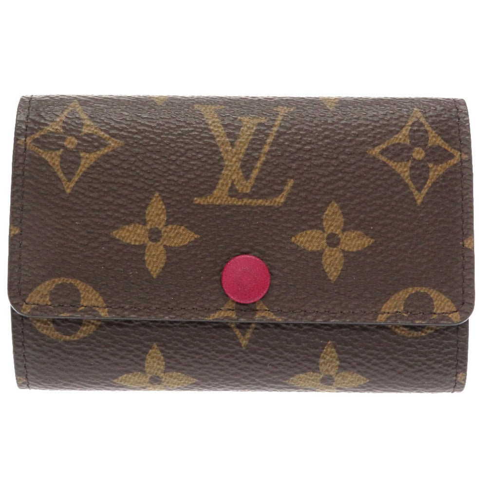 美品 ルイ ヴィトン モノグラム ミュルティクレ6 フューシャ M60701 6連 キーケース LV 0025 【中古】 LOUIS VUITTON