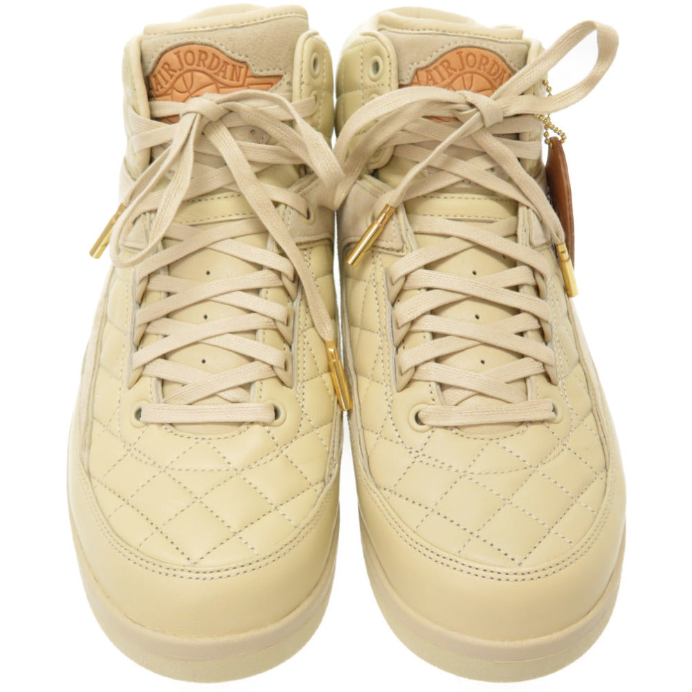 未使用 ナイキ エアジョーダン2 ジャストドン スニーカー 27.5 レザー ベージュ 0034【中古】NIKE Jordan 2 Retro Just Don Beach メンズ