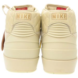 未使用 ナイキ エアジョーダン2 ジャストドン スニーカー 27.5 レザー ベージュ 0034【中古】NIKE Jordan 2 Retro Just Don Beach メンズ