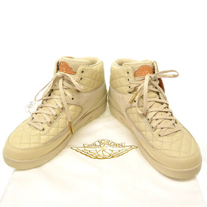 未使用 ナイキ エアジョーダン2 ジャストドン スニーカー 27.5 レザー ベージュ 0034【中古】NIKE Jordan 2 Retro Just Don Beach メンズ