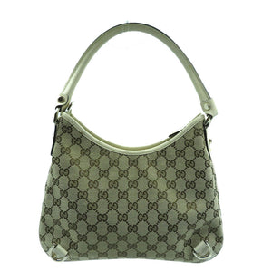 グッチ アビーライン GGキャンバス レザー シルバー金具 ベージュ 130738 ハンドバッグ ワンショルダーバッグ 0045【中古】GUCCI