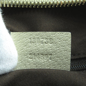 グッチ アビーライン GGキャンバス レザー シルバー金具 ベージュ 130738 ハンドバッグ ワンショルダーバッグ 0045【中古】GUCCI