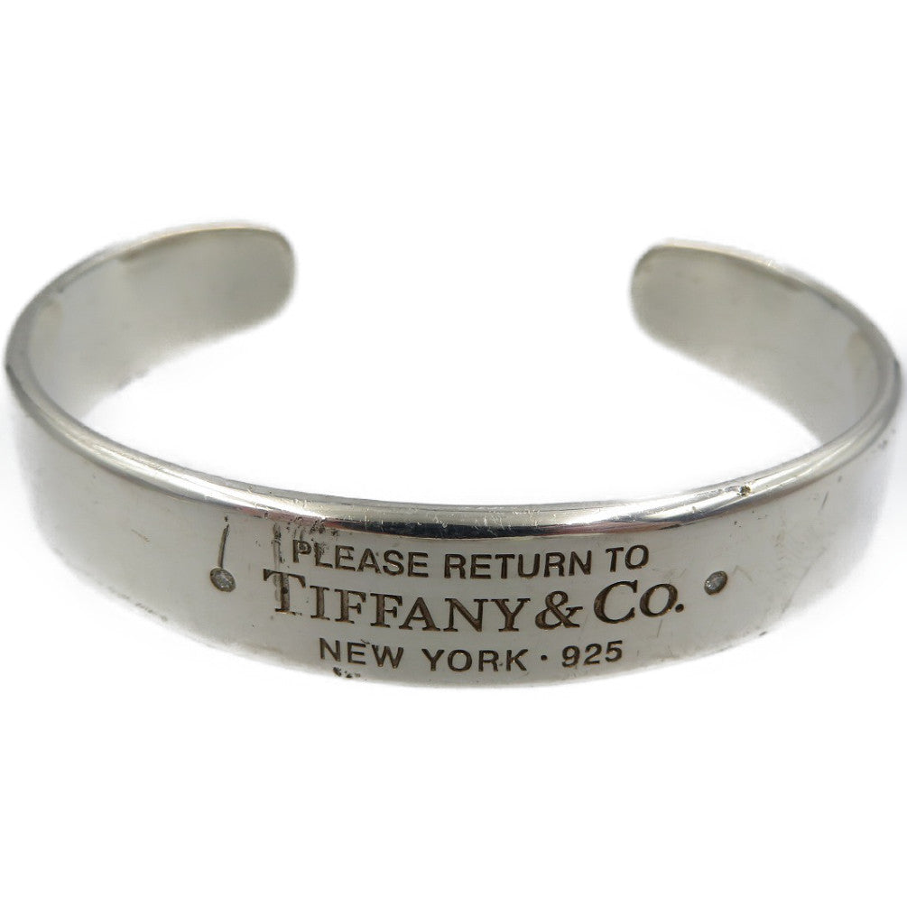 ティファニー リターン トゥ ティファニー ナロー カフ バングル 2PD シルバー925 ダイヤモンド 0053【中古】TIFFANY&Co.