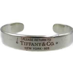 ティファニー リターン トゥ ティファニー ナロー カフ バングル 2PD シルバー925 ダイヤモンド 0053【中古】TIFFANY&Co.