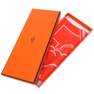 エルメス カレ45 ガヴロッシュツイル ペガサスポップ シルク ローズ スカーフ 0097 【中古】 HERMES