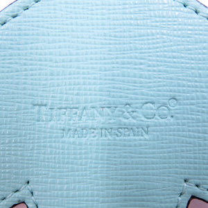未使用 ティファニー 蜂 レザー シルバー金具 ブルー ブラック シルバー キーホルダー キーリング 0101【中古】TIFFANY&Co.