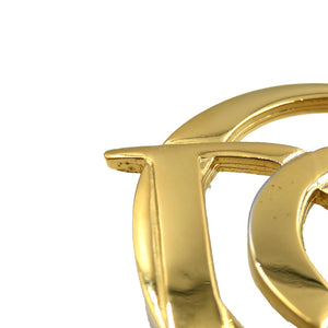 美品 クリスチャンディオール メタル ゴールド 金 ロゴ ブローチ アクセサリー 0050【中古】Christian Dior