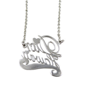 美品 クリスチャンディオール メタル シルバー ロゴ ネックレス 0053【中古】Christian Dior