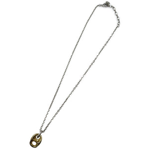 クリスチャンディオール CDロゴ メタル ゴールド シルバー ネックレス 0072【中古】Christian Dior